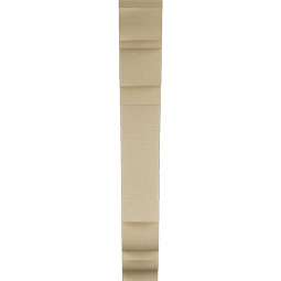 Ekena Millwork - BKTUR055X28X40OLY01RCPR - Timberthane Faux Wood Olympic Style Bracket, Traditional Ends, 5 1/2"W x 28"D x 40"H, Primed Tan