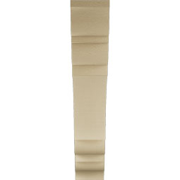 Ekena Millwork - BKTUR055X30X30OLY01RCPR - Timberthane Faux Wood Olympic Style Bracket, Traditional Ends, 5 1/2"W x 30"D x 30"H, Primed Tan