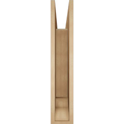 Ekena Millwork - BKTUR055X30X30OLY01RCPR - Timberthane Faux Wood Olympic Style Bracket, Traditional Ends, 5 1/2"W x 30"D x 30"H, Primed Tan
