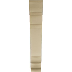 Ekena Millwork - BKTUR055X30X34OLY01RCPR - Timberthane Faux Wood Olympic Style Bracket, Traditional Ends, 5 1/2"W x 30"D x 34"H, Primed Tan