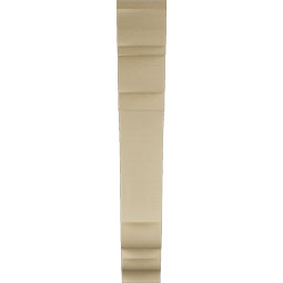 Ekena Millwork - BKTUR055X30X36OLY01RCPR - Timberthane Faux Wood Olympic Style Bracket, Traditional Ends, 5 1/2"W x 30"D x 36"H, Primed Tan