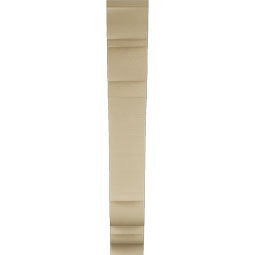Ekena Millwork - BKTUR055X30X38OLY01RCPR - Timberthane Faux Wood Olympic Style Bracket, Traditional Ends, 5 1/2"W x 30"D x 38"H, Primed Tan
