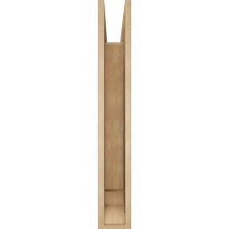 Ekena Millwork - BKTUR055X30X38OLY01RCPR - Timberthane Faux Wood Olympic Style Bracket, Traditional Ends, 5 1/2"W x 30"D x 38"H, Primed Tan