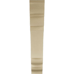 Ekena Millwork - BKTUR055X32X32OLY01RCPR - Timberthane Faux Wood Olympic Style Bracket, Traditional Ends, 5 1/2"W x 32"D x 32"H, Primed Tan