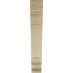 Ekena Millwork - BKTUR055X32X36OLY01RCPR - Timberthane Faux Wood Olympic Style Bracket, Traditional Ends, 5 1/2"W x 32"D x 36"H, Primed Tan