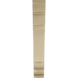 Ekena Millwork - BKTUR055X32X38OLY01RCPR - Timberthane Faux Wood Olympic Style Bracket, Traditional Ends, 5 1/2"W x 32"D x 38"H, Primed Tan