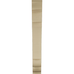 Ekena Millwork - BKTUR055X32X44OLY01RCPR - Timberthane Faux Wood Olympic Style Bracket, Traditional Ends, 5 1/2"W x 32"D x 44"H, Primed Tan