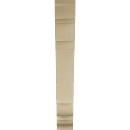 Ekena Millwork - BKTUR055X34X40OLY01RCPR - Timberthane Faux Wood Olympic Style Bracket, Traditional Ends, 5 1/2"W x 34"D x 40"H, Primed Tan