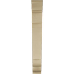 Ekena Millwork - BKTUR055X34X42OLY01RCPR - Timberthane Faux Wood Olympic Style Bracket, Traditional Ends, 5 1/2"W x 34"D x 42"H, Primed Tan