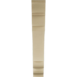 Ekena Millwork - BKTUR055X36X36OLY01RCPR - Timberthane Faux Wood Olympic Style Bracket, Traditional Ends, 5 1/2"W x 36"D x 36"H, Primed Tan