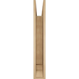 Ekena Millwork - BKTUR055X36X36OLY01RCPR - Timberthane Faux Wood Olympic Style Bracket, Traditional Ends, 5 1/2"W x 36"D x 36"H, Primed Tan