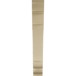 Ekena Millwork - BKTUR055X36X40OLY01RCPR - Timberthane Faux Wood Olympic Style Bracket, Traditional Ends, 5 1/2"W x 36"D x 40"H, Primed Tan