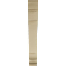 Ekena Millwork - BKTUR055X36X42OLY01RCPR - Timberthane Faux Wood Olympic Style Bracket, Traditional Ends, 5 1/2"W x 36"D x 42"H, Primed Tan