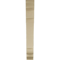 Ekena Millwork - BKTUR055X36X44OLY01RCPR - Timberthane Faux Wood Olympic Style Bracket, Traditional Ends, 5 1/2"W x 36"D x 44"H, Primed Tan