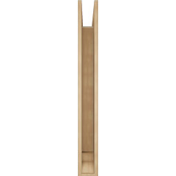 Ekena Millwork - BKTUR055X36X48OLY01RCPR - Timberthane Faux Wood Olympic Style Bracket, Traditional Ends, 5 1/2"W x 36"D x 48"H, Primed Tan