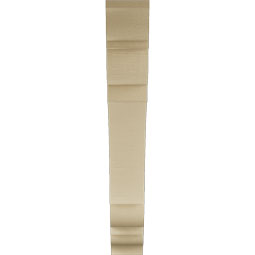 Ekena Millwork - BKTUR055X38X38OLY01RCPR - Timberthane Faux Wood Olympic Style Bracket, Traditional Ends, 5 1/2"W x 38"D x 38"H, Primed Tan