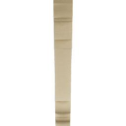 Ekena Millwork - BKTUR055X38X42OLY01RCPR - Timberthane Faux Wood Olympic Style Bracket, Traditional Ends, 5 1/2"W x 38"D x 42"H, Primed Tan