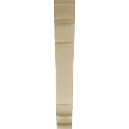 Ekena Millwork - BKTUR055X40X40OLY01RCPR - Timberthane Faux Wood Olympic Style Bracket, Traditional Ends, 5 1/2"W x 40"D x 40"H, Primed Tan