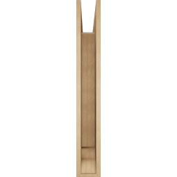Ekena Millwork - BKTUR055X40X40OLY01RCPR - Timberthane Faux Wood Olympic Style Bracket, Traditional Ends, 5 1/2"W x 40"D x 40"H, Primed Tan