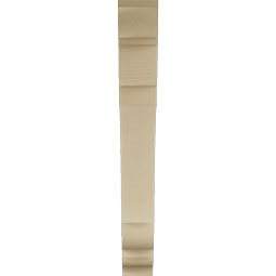 Ekena Millwork - BKTUR055X40X44OLY01RCPR - Timberthane Faux Wood Olympic Style Bracket, Traditional Ends, 5 1/2"W x 40"D x 44"H, Primed Tan