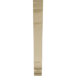 Ekena Millwork - BKTUR055X40X48OLY01RCPR - Timberthane Faux Wood Olympic Style Bracket, Traditional Ends, 5 1/2"W x 40"D x 48"H, Primed Tan