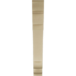 Ekena Millwork - BKTUR055X42X42OLY01RCPR - Timberthane Faux Wood Olympic Style Bracket, Traditional Ends, 5 1/2"W x 42"D x 42"H, Primed Tan