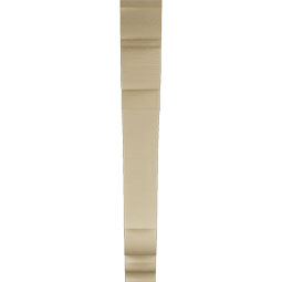 Ekena Millwork - BKTUR055X44X44OLY01RCPR - Timberthane Faux Wood Olympic Style Bracket, Traditional Ends, 5 1/2"W x 44"D x 44"H, Primed Tan