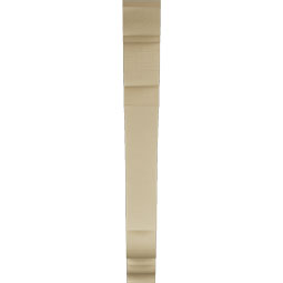 Ekena Millwork - BKTUR055X44X48OLY01RCPR - Timberthane Faux Wood Olympic Style Bracket, Traditional Ends, 5 1/2"W x 44"D x 48"H, Primed Tan
