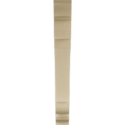 Ekena Millwork - BKTUR055X46X46OLY01RCPR - Timberthane Faux Wood Olympic Style Bracket, Traditional Ends, 5 1/2"W x 46"D x 46"H, Primed Tan