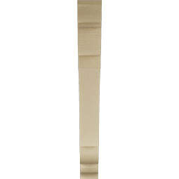 Ekena Millwork - BKTUR055X48X48OLY01RCPR - Timberthane Faux Wood Olympic Style Bracket, Traditional Ends, 5 1/2"W x 48"D x 48"H, Primed Tan