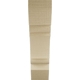 Ekena Millwork - BKTUR035X14X14OLY06RCPR - Timberthane Faux Wood Olympic Style Bracket, Slat Ends, 3 1/2"W x 14"D x 14"H, Primed Tan