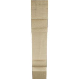 Ekena Millwork - BKTUR035X14X18OLY06RCPR - Timberthane Faux Wood Olympic Style Bracket, Slat Ends, 3 1/2"W x 14"D x 18"H, Primed Tan