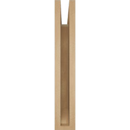 Ekena Millwork - BKTUR035X14X22OLY06RCPR - Timberthane Faux Wood Olympic Style Bracket, Slat Ends, 3 1/2"W x 14"D x 22"H, Primed Tan