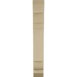 Ekena Millwork - BKTUR035X14X26OLY06RCPR - Timberthane Faux Wood Olympic Style Bracket, Slat Ends, 3 1/2"W x 14"D x 26"H, Primed Tan