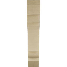 Ekena Millwork - BKTUR035X16X20OLY06RCPR - Timberthane Faux Wood Olympic Style Bracket, Slat Ends, 3 1/2"W x 16"D x 20"H, Primed Tan