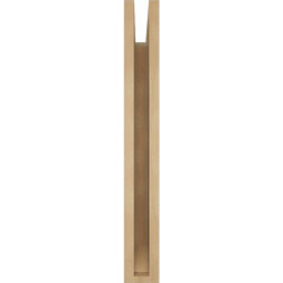 Ekena Millwork - BKTUR035X16X28OLY06RCPR - Timberthane Faux Wood Olympic Style Bracket, Slat Ends, 3 1/2"W x 16"D x 28"H, Primed Tan