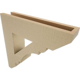 Ekena Millwork - BKTUROLY22 - Timberthane Rough Cedar Faux Wood Olympic Slat Bracket