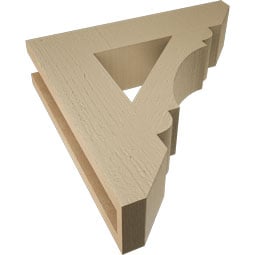Ekena Millwork - BKTUROLY22 - Timberthane Rough Cedar Faux Wood Olympic Slat Bracket