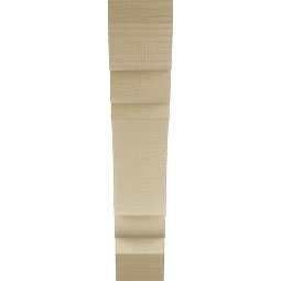 Ekena Millwork - BKTUR035X18X18OLY06RCPR - Timberthane Faux Wood Olympic Style Bracket, Slat Ends, 3 1/2"W x 18"D x 18"H, Primed Tan
