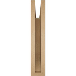 Ekena Millwork - BKTUR035X18X18OLY06RCPR - Timberthane Faux Wood Olympic Style Bracket, Slat Ends, 3 1/2"W x 18"D x 18"H, Primed Tan