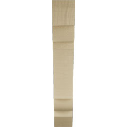 Ekena Millwork - BKTUR035X18X22OLY06RCPR - Timberthane Faux Wood Olympic Style Bracket, Slat Ends, 3 1/2"W x 18"D x 22"H, Primed Tan