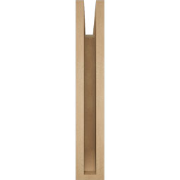 Ekena Millwork - BKTUR035X18X22OLY06RCPR - Timberthane Faux Wood Olympic Style Bracket, Slat Ends, 3 1/2"W x 18"D x 22"H, Primed Tan