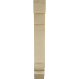 Ekena Millwork - BKTUR035X18X26OLY06RCPR - Timberthane Faux Wood Olympic Style Bracket, Slat Ends, 3 1/2"W x 18"D x 26"H, Primed Tan