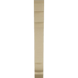 Ekena Millwork - BKTUR035X18X30OLY06RCPR - Timberthane Faux Wood Olympic Style Bracket, Slat Ends, 3 1/2"W x 18"D x 30"H, Primed Tan