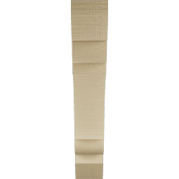 Ekena Millwork - BKTUR035X20X20OLY06RCPR - Timberthane Faux Wood Olympic Style Bracket, Slat Ends, 3 1/2"W x 20"D x 20"H, Primed Tan