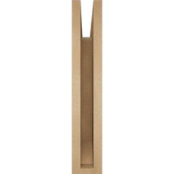 Ekena Millwork - BKTUR035X20X20OLY06RCPR - Timberthane Faux Wood Olympic Style Bracket, Slat Ends, 3 1/2"W x 20"D x 20"H, Primed Tan