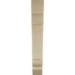 Ekena Millwork - BKTUR035X20X24OLY06RCPR - Timberthane Faux Wood Olympic Style Bracket, Slat Ends, 3 1/2"W x 20"D x 24"H, Primed Tan