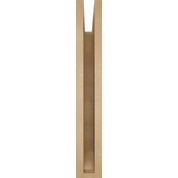 Ekena Millwork - BKTUR035X20X24OLY06RCPR - Timberthane Faux Wood Olympic Style Bracket, Slat Ends, 3 1/2"W x 20"D x 24"H, Primed Tan