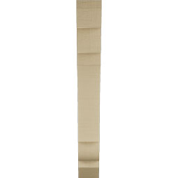 Ekena Millwork - BKTUR035X20X28OLY06RCPR - Timberthane Faux Wood Olympic Style Bracket, Slat Ends, 3 1/2"W x 20"D x 28"H, Primed Tan
