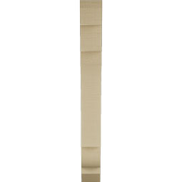 Ekena Millwork - BKTUR035X20X32OLY06RCPR - Timberthane Faux Wood Olympic Style Bracket, Slat Ends, 3 1/2"W x 20"D x 32"H, Primed Tan